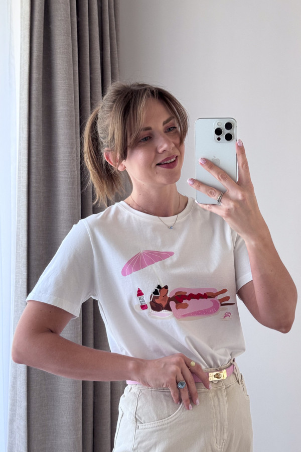 TSHIRT BIAŁY Z RÓŻOWYM JAMNIKIEM EDYCJA LIMITOWANA 4