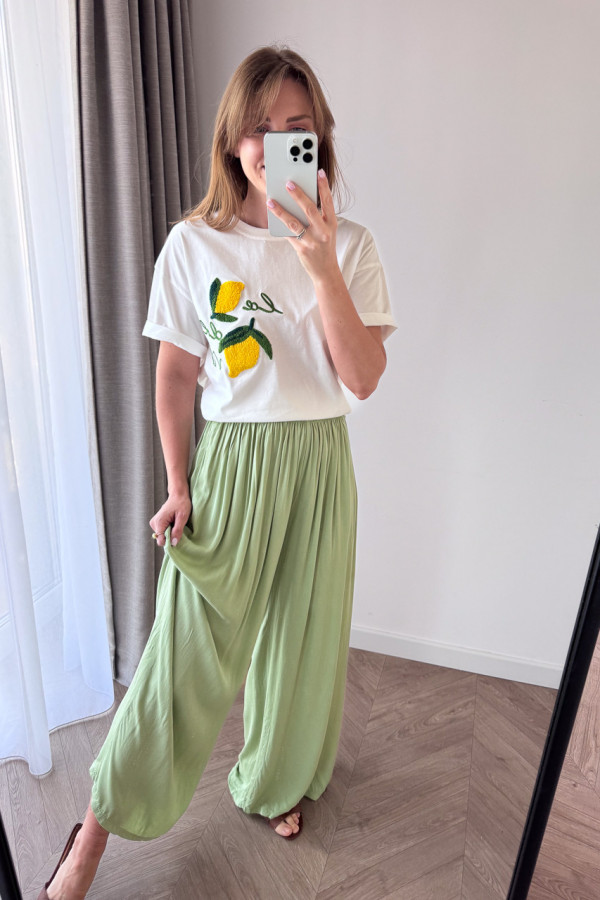 SPODNIE WISKOZOWE MATCHA SZEROKIE MIAMI