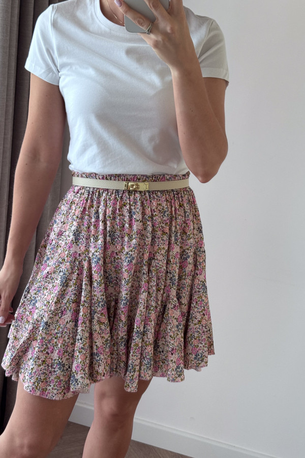 SPÓDNICZKA WISKOZOWA MINI PUDROWA W ŁĄCZKĘ LOLA 2