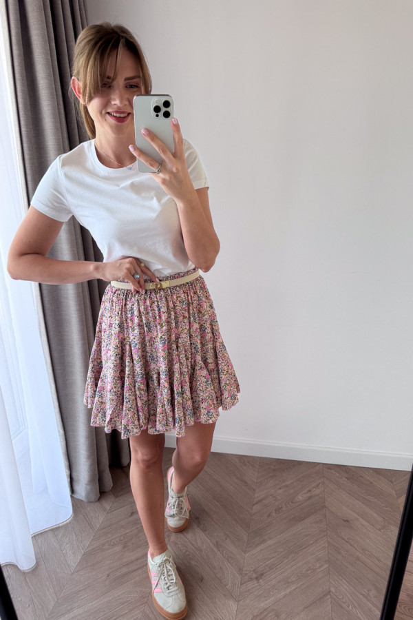SPÓDNICZKA WISKOZOWA MINI PUDROWA W ŁĄCZKĘ LOLA 4