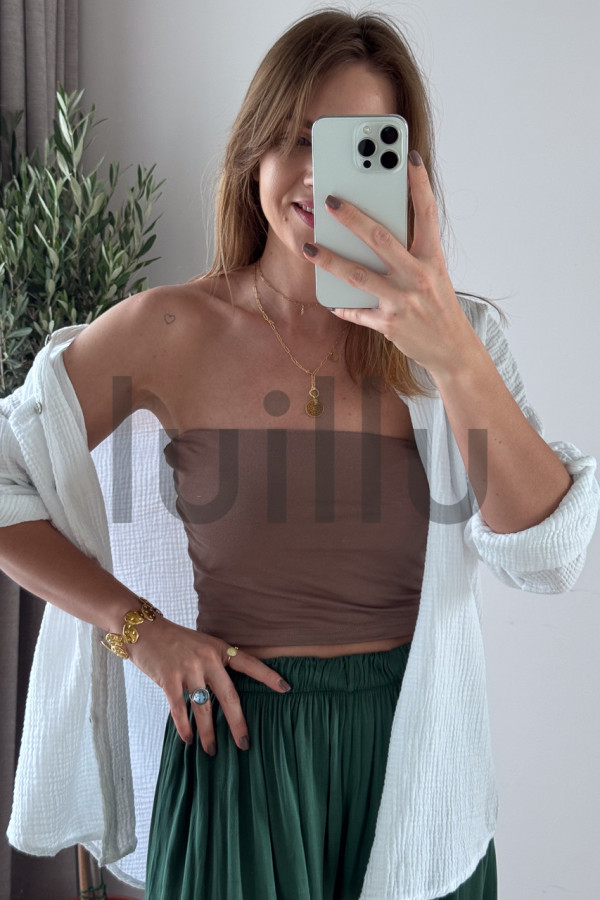 TOP TYPU BANDEAU KAKAOWY
