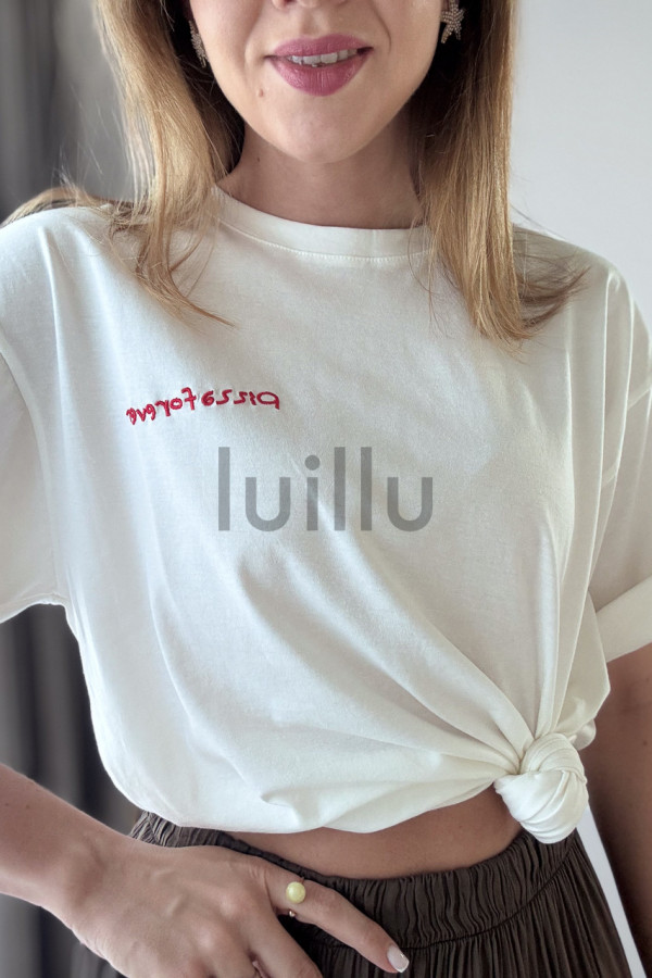 TSHIRT BIAŁY Z HAFTEM PIZZA FOREVER 5
