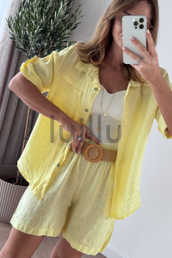 KOSZULA LNIANA BANANOWA 5