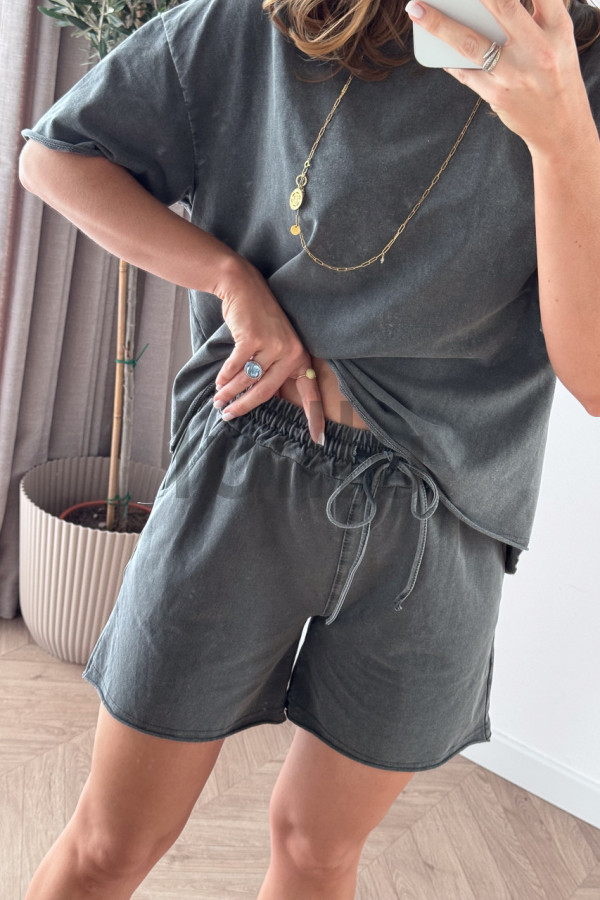 KOMPLET DEKATYZOWANY Z BAWEŁNY CASUAL GREY 5