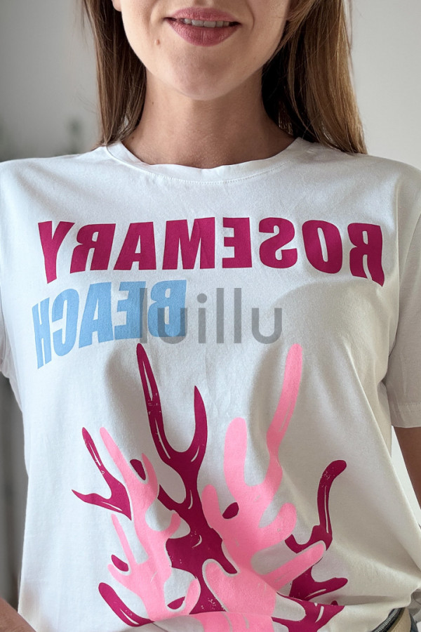 KOSZULKA BAWEŁNIANA Z NAPISEM ROSEMARY BEACH 4