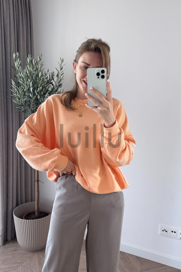 BLUZA Z BAWEŁNY PREMIUM MORELOWA LARA 2