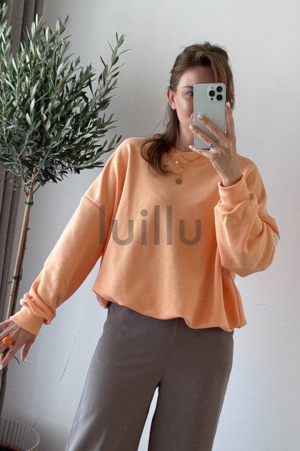 BLUZA Z BAWEŁNY PREMIUM MORELOWA LARA 3