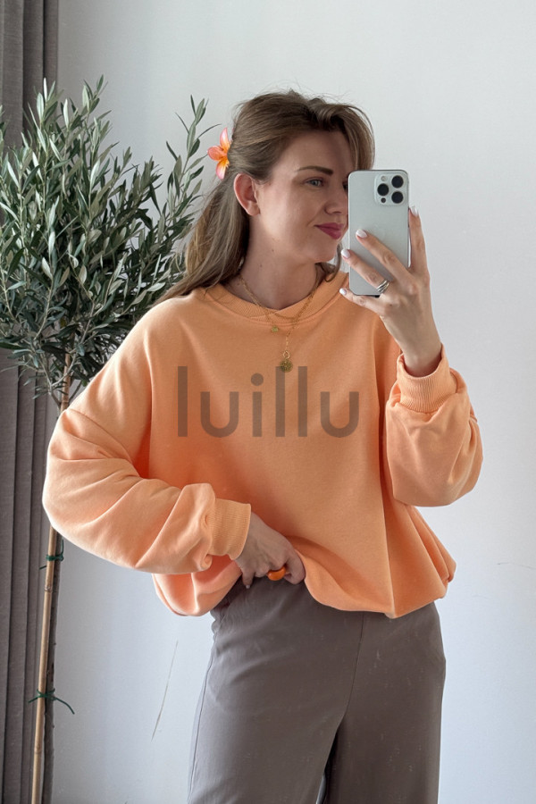 BLUZA Z BAWEŁNY PREMIUM MORELOWA LARA