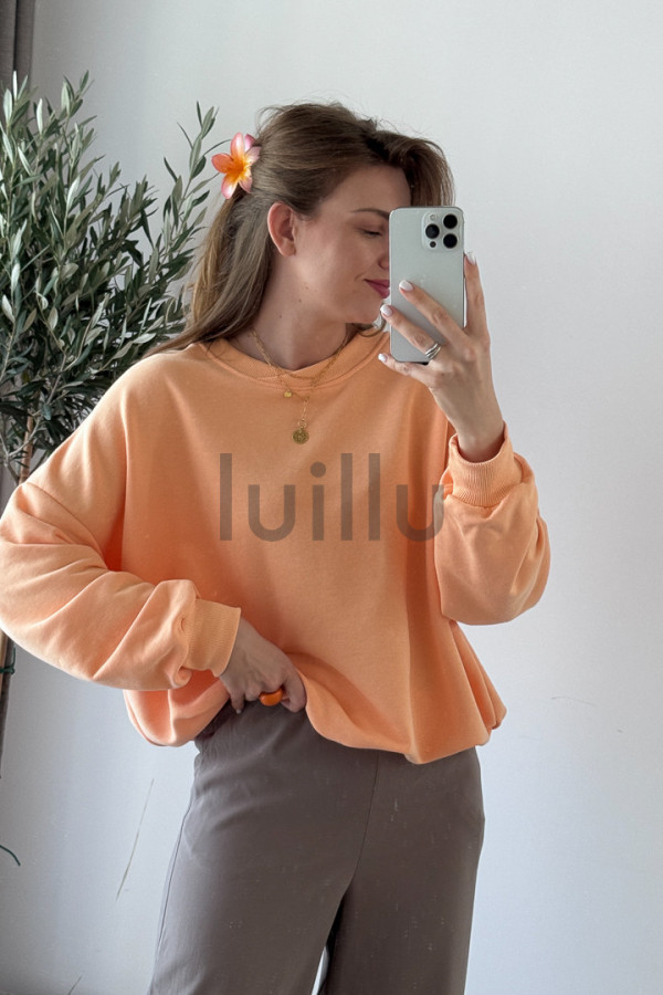 BLUZA Z BAWEŁNY PREMIUM MORELOWA LARA 6