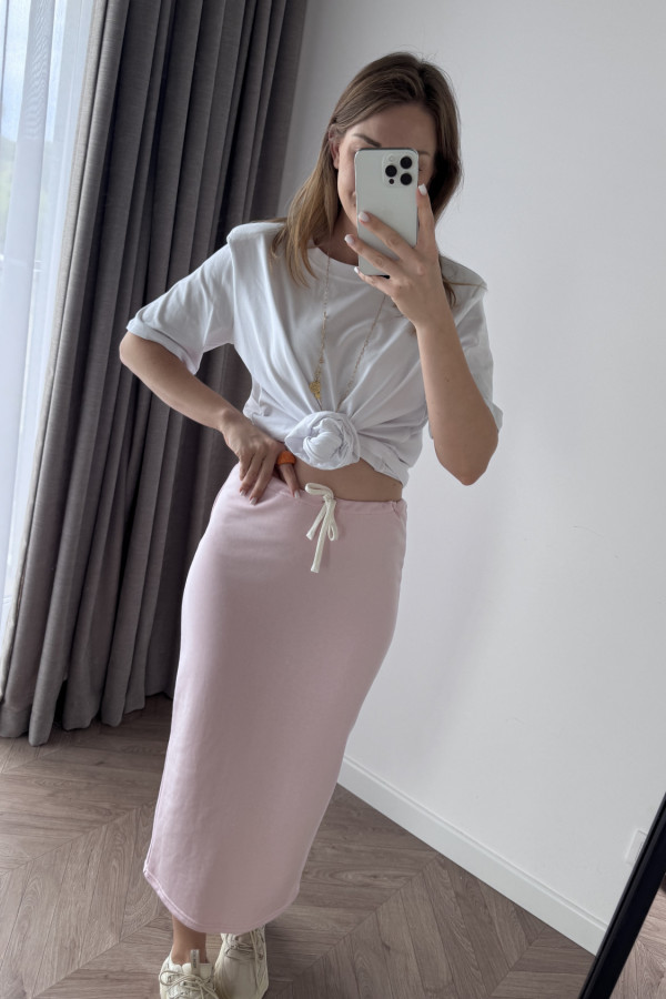 KOSZULKA BAWEŁNIANA Z RÓŻĄ I GUMKĄ DO WŁOSOW BIAŁA ROSALINA 4