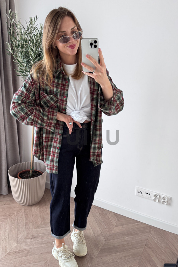 SPODNIE DŻINSOWE MOM FIT CIEMNY Z PRZESZYCIAMI 8