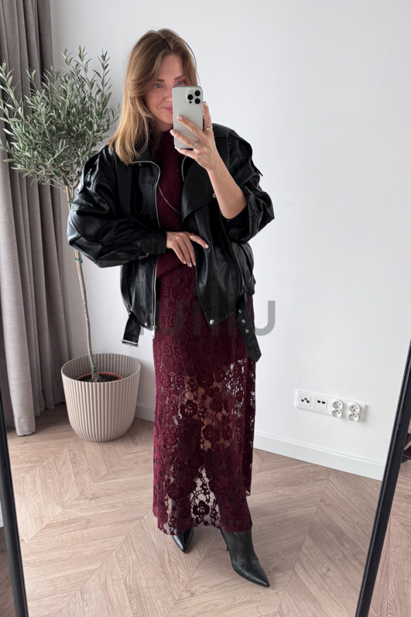 SPÓDNICA KORONKOWA BURGUNDOWA JULIA 4