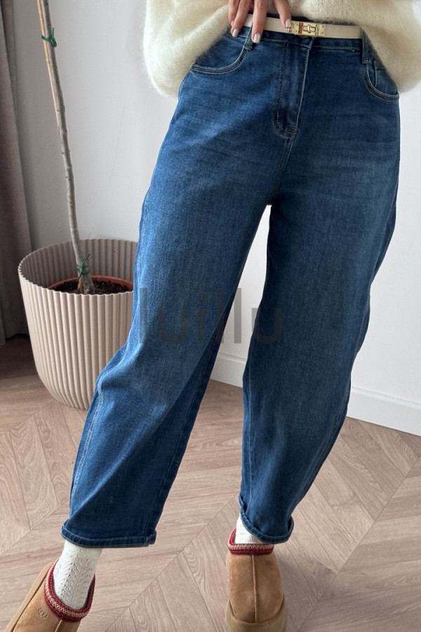 SPODNIE MOM FIT ATRAMENTOWE SAMANTA 3