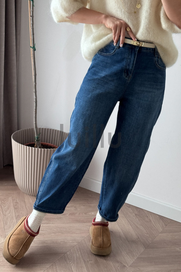 SPODNIE MOM FIT ATRAMENTOWE SAMANTA 4