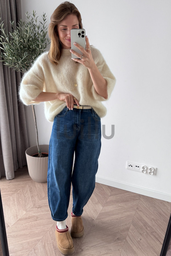 SPODNIE MOM FIT ATRAMENTOWE SAMANTA 8