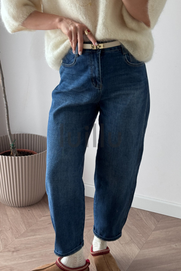 SPODNIE MOM FIT ATRAMENTOWE SAMANTA 7