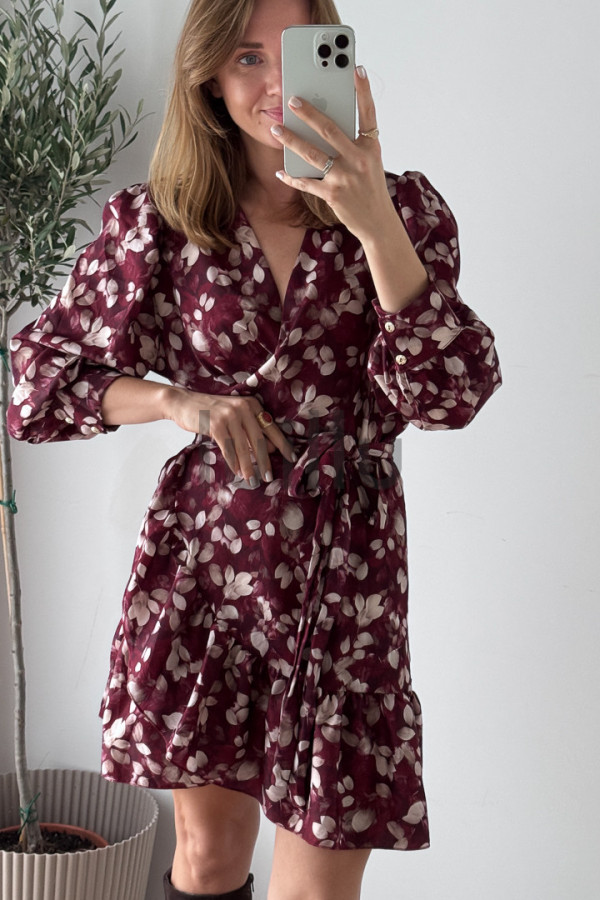 SUKIENKA MINI BORDOWA W ŁĄCZKĘ WIĄZANA MARION 5