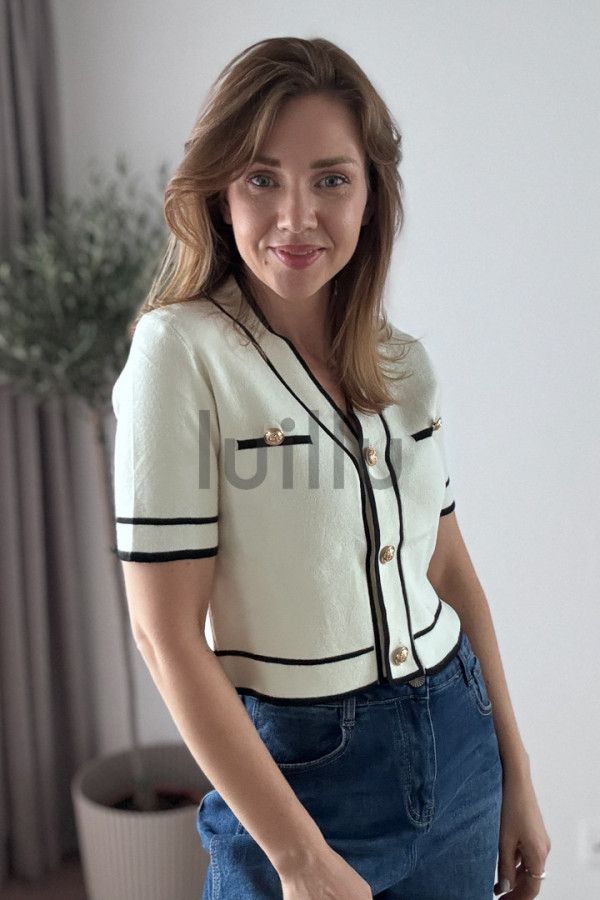 BLUZKA DZIANINOWA ŚMIETANA GRETA 4