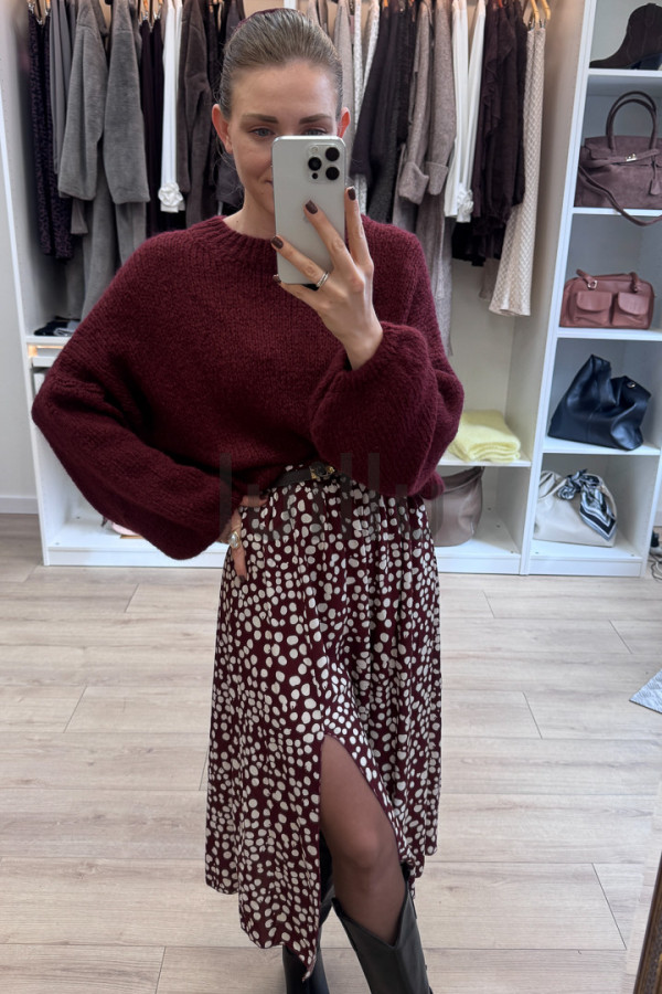 SWETER Z MOHEREM LAURA BURGUND 7