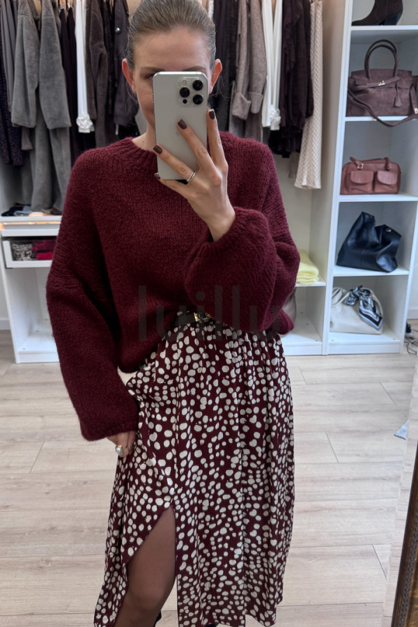 SWETER Z MOHEREM LAURA BURGUND 8