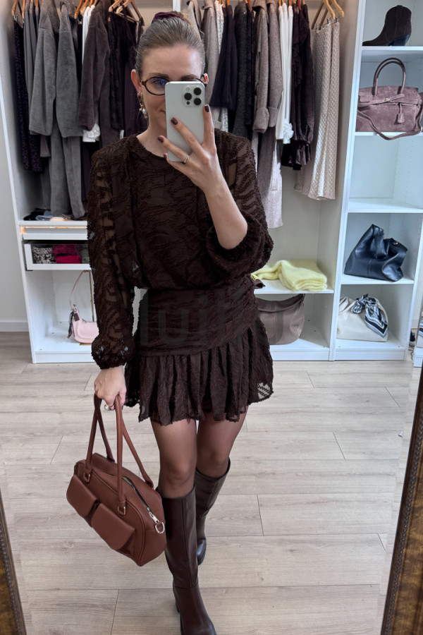 SUKIENKA Z CZEKOLADOWEJ KORONKI MISS 2